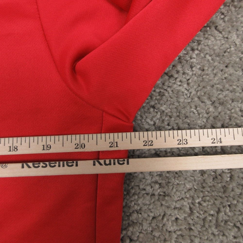 Manchester United Sweater Mens Medium Red Adidas Hoodie Sweatshirt 1/4 Zip Logo - Picture 10 of 11